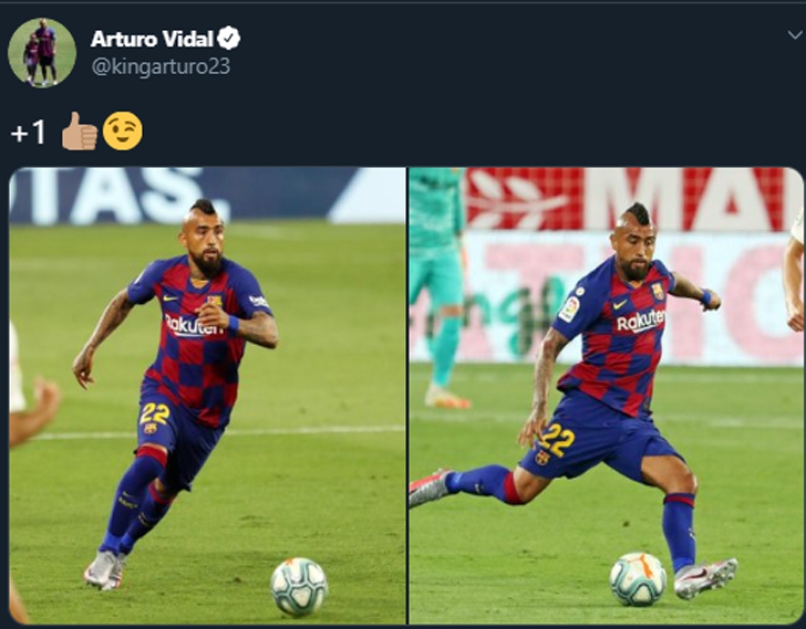 TWEET Arturo Vidala po remisie z Sevillą! :D